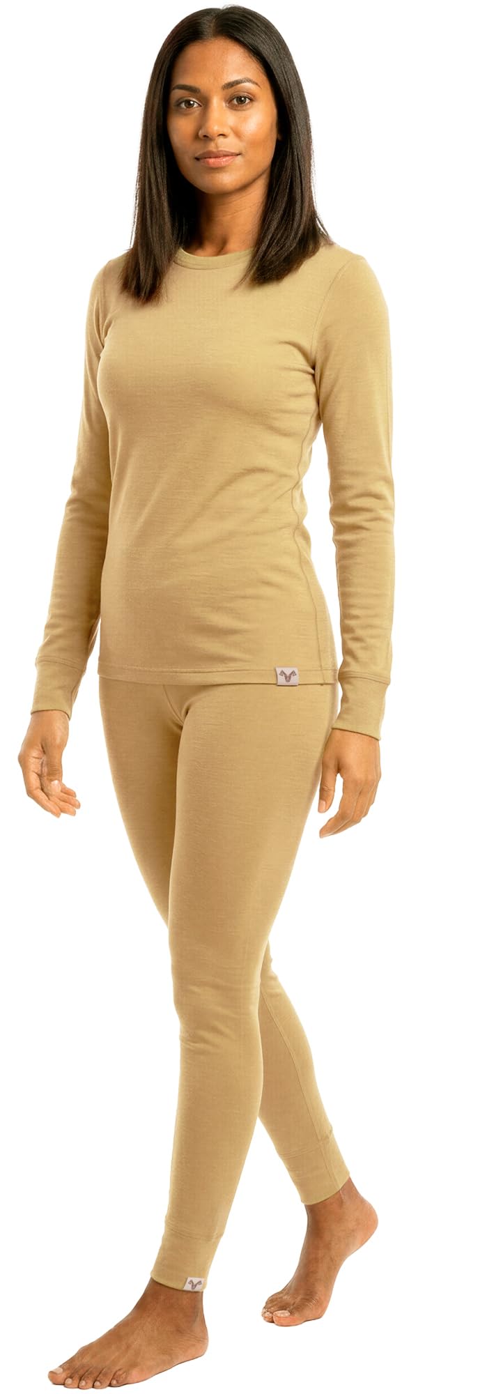 100% Merino Wool Base Layer Set Women - Thermal Underwear Long Johns PJs