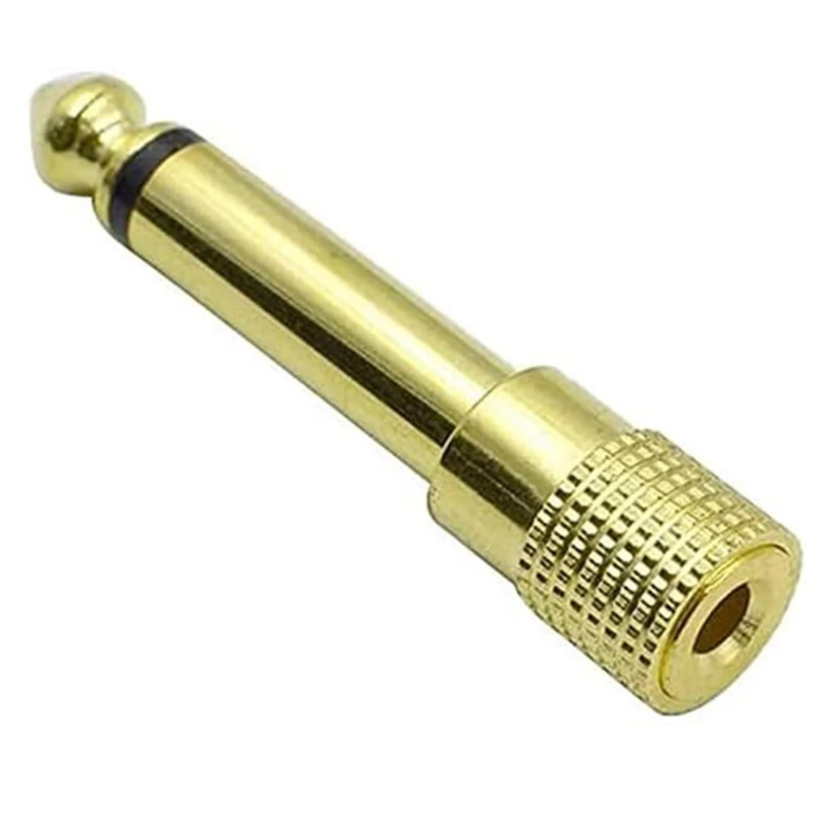 Connecteur doré adaptateur 6.35mm vers 3.5mm mono haute fidélité