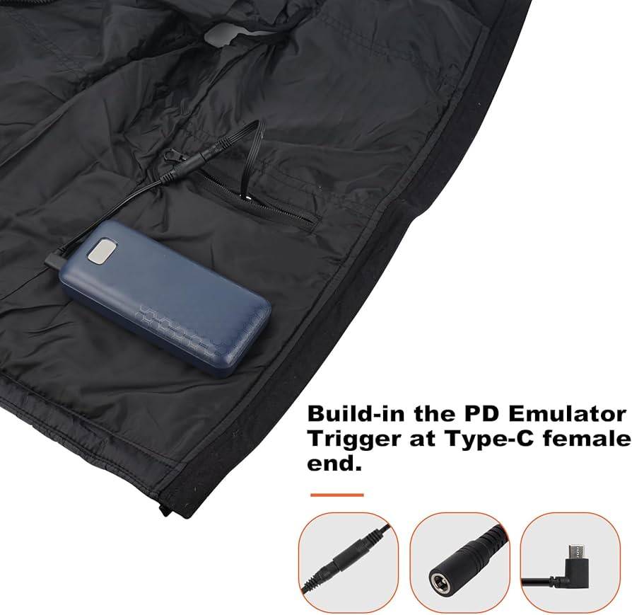 Smarkey Câble Adaptateur De Batterie Step-Up 9 V Pour Vestes Chauffantes 7,4 V 8,4 V, Sweats à Capuche Chauffants Et Gilets Chauffants, Compatible Avec Les Batteries Externes QC 3.0 Et PD (pas