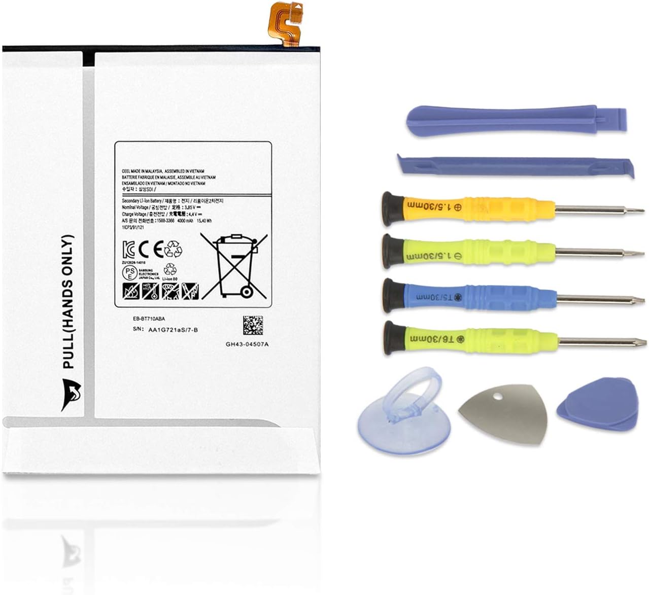 K KYUER 15.4Wh EB-BT710ABE EB-BT710ABA Tablet Battery Compatible with Sam-sung Galaxy Tab S2 8.0" 3G Wifi LTE-A SM-T710 T710X T713 T715 T715N T715C T715Y T715N0 T719 T719C T719Y T719N Battery + tools