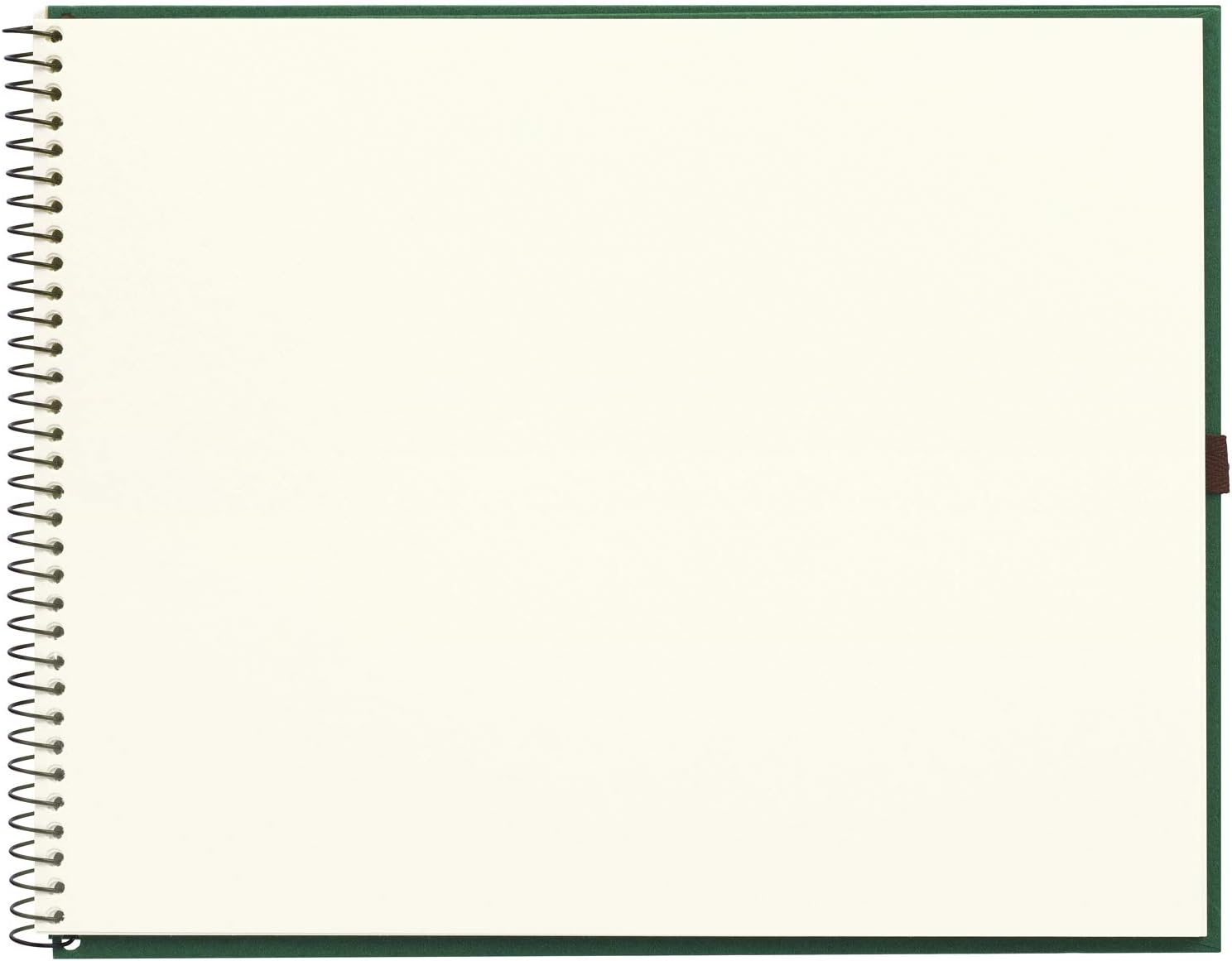 Maruman VifArt Watercolor Artbook- Premium Medium Watercolor Paper, Natural White, F2, 7.83" x 10.28", 15 Sheets/ 30 Pages, Reinforced Cover Sketchbook for Watercolor & Mixed Media, Green