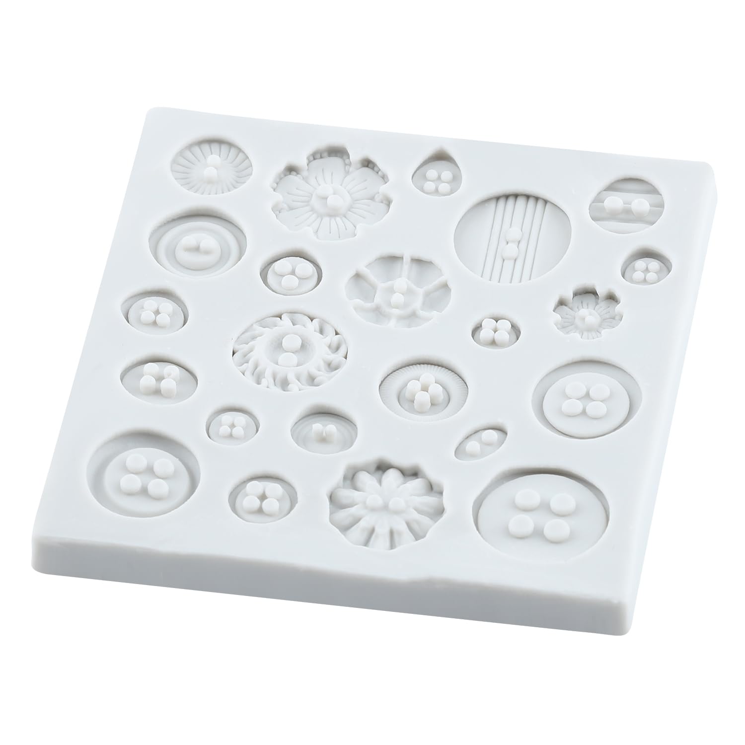 Knopfform für Modelliermasse, Knopfform, Silikonformen für Bastelarbeiten, Epoxidharz, Gießen, Polymerton, Werkzeuge, Handwerk, lufttrocknende Schmuckherstellung