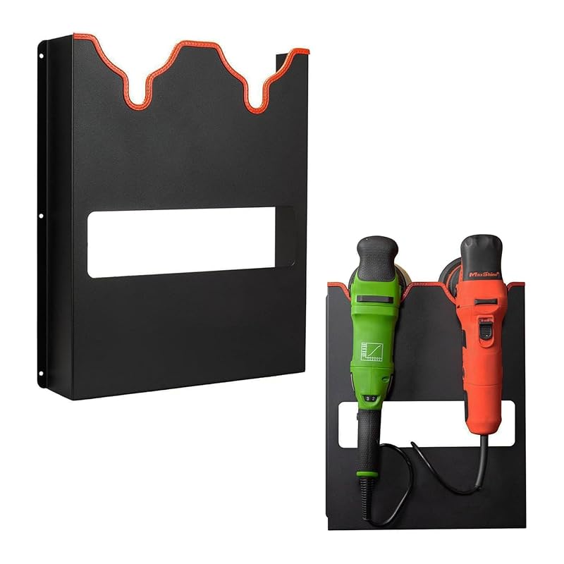 Suporte de Parede Maxshine para 2 Politrizes Dual Action e Rotativas com Organizador de Cabos