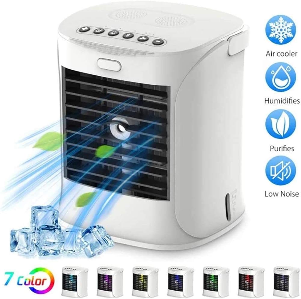 condizionatore d'aria portatile per piccoli ambienti alimentato a batteria