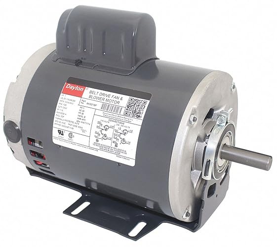 Dayton 1 HP Belt Drive Motor, Capacitor-Start, 1725 Nameplate RPM, 115/208-230 Voltage, Frame 56
