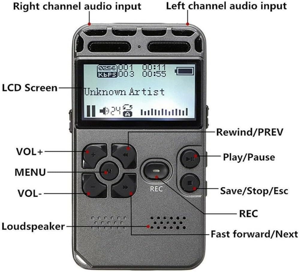 8GB Capacity Recorder Rechargeable Recording Device for Lecture an