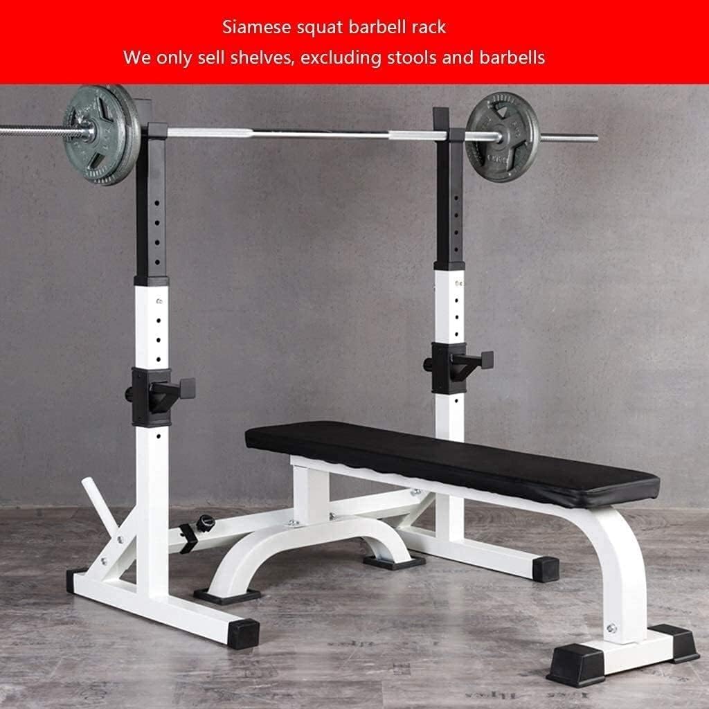 Adjustable Squat Rack Weight Lifting Bench Press Men's Fitness Barbell Rack Multifunctional Shelf Adjustable Bracket Home Indoor Gym Strength Training Stand Squat Rack