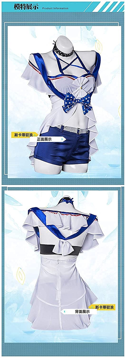 Amazon | 欣缘_COSPLAYアークナイツ スカジ 水着シリーズ 帽子付き