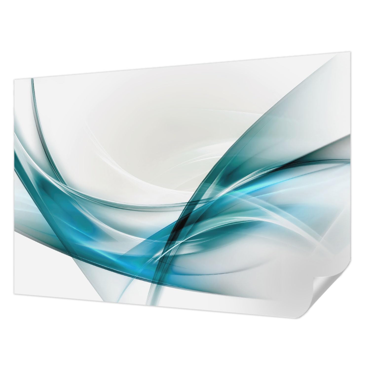 Papier peint adhésif résistant aux taches vagues bleues