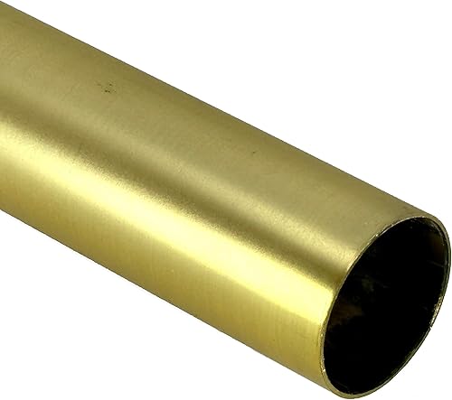 Miniatura 1 de Barra redonda resistente para armario de 94 pulgadas  1 516 pulgadas de diámetro (1.260in)  Poste de ropa de latón satinado  1 paquete