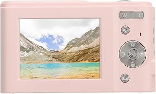 Câmera Digital, 48MP 16X Zoom 1080P Câmera de Vídeo HD, Display IPS de 2,4 Polegadas Mini Câmera de Bolso Compacta, Auto Focus Auto Beauty, Mini USB Recarregável, para Travel Vlog (fada rosa)