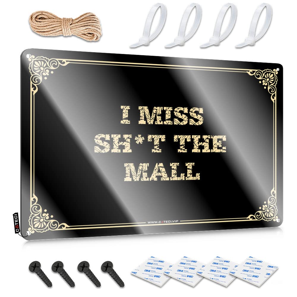 Sukecupqz Colour Bro Cave Sign I Miss Sh*T The Mall Tin Sign(20X30cm)