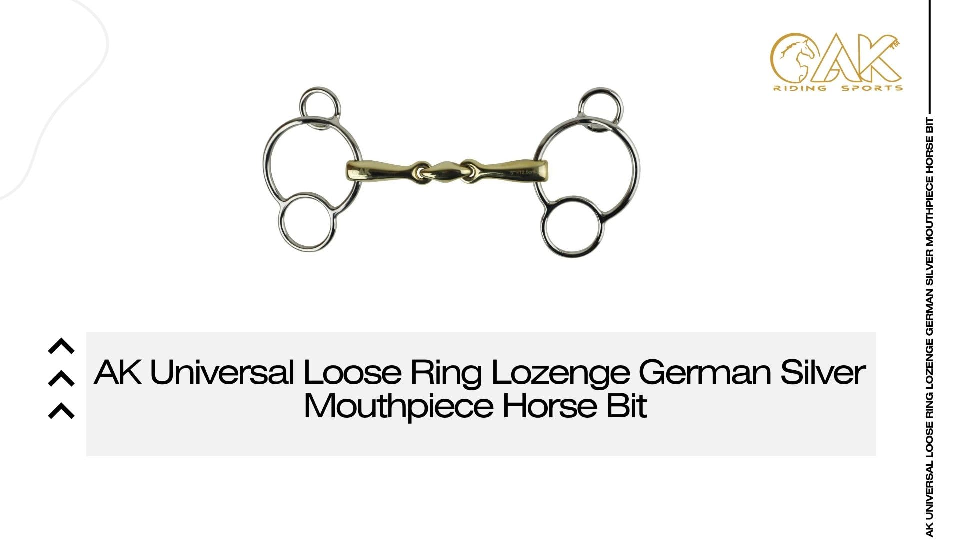 AK Universal Loose Ring Pastiglia con Bocchino in Argento Tedesco Horse Bit AKRS-2626 (4.75'', German/Silver)