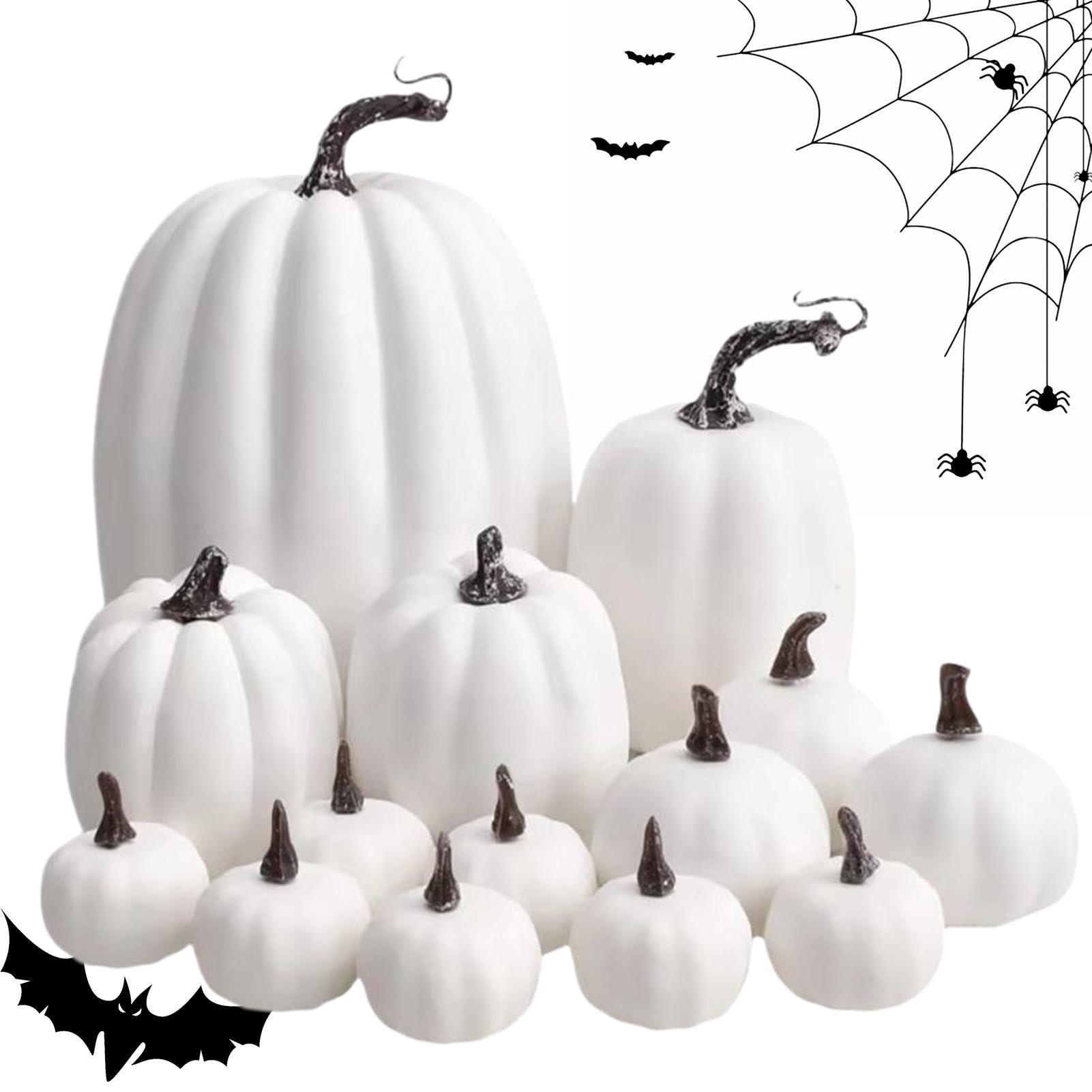 Calabazas decorativas de otoño para centros de mesa de Halloween y Acción de Gracias en el porche