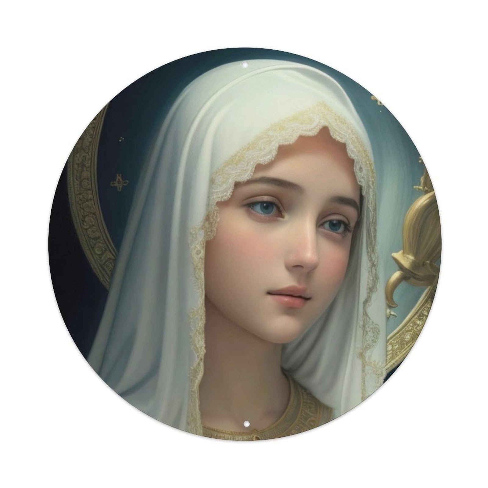Religious The Great Virgin Mary Metal Tin Sign