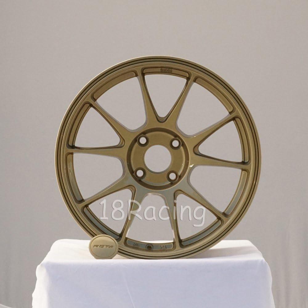 4 PCS ROTA TITAN 17X7.5 PCD:4X108 OFFSET:40 HB:73 GOLD ONLY 16.6 LBS