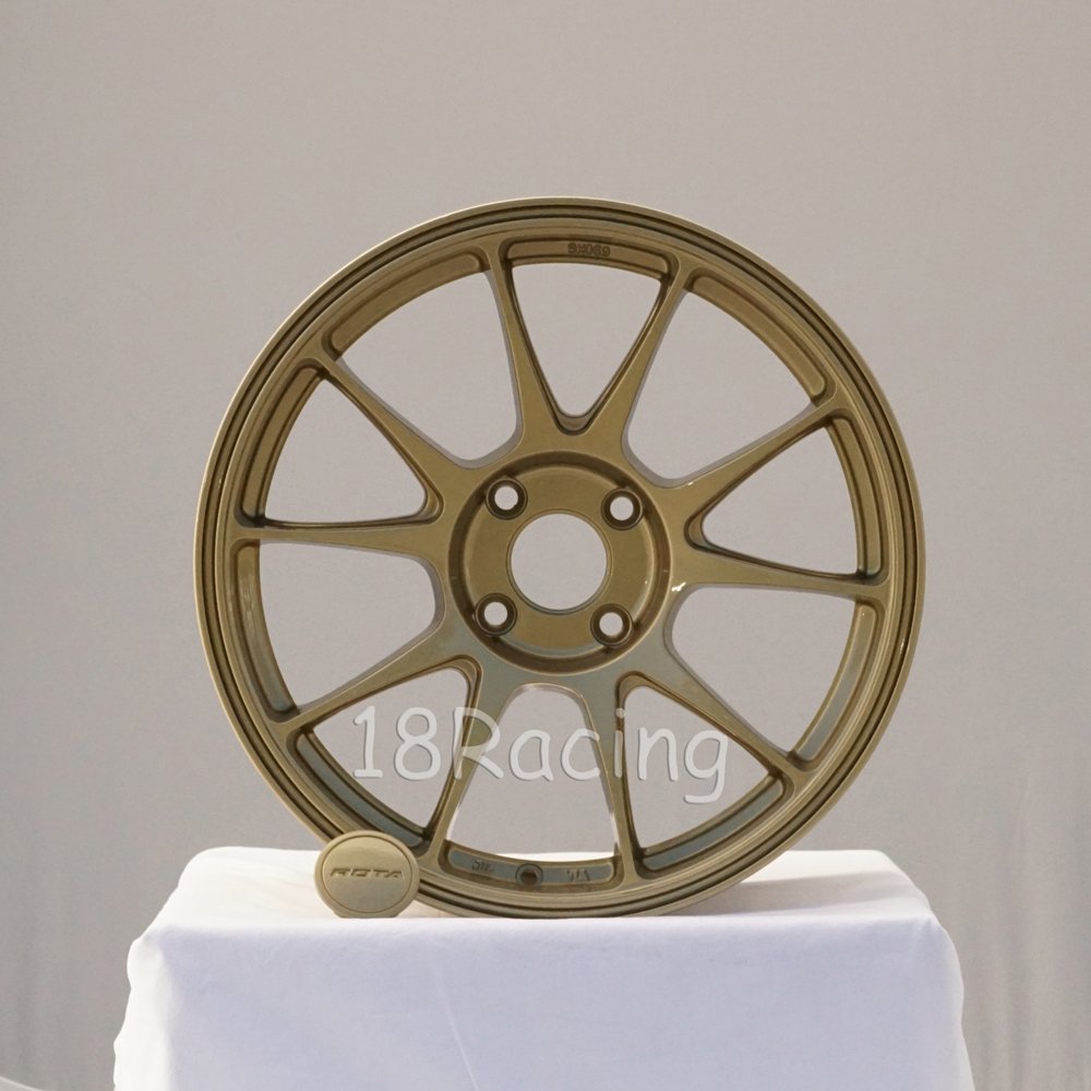 4 PCS ROTA TITAN 17X7.5 PCD:4X108 OFFSET:40 HB:73 GOLD ONLY 16.6 LBS
