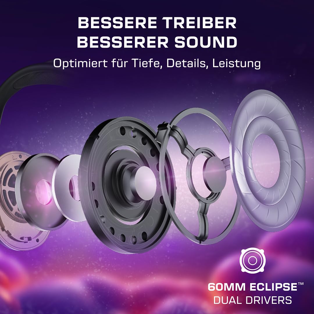 Turtle Beach Stealth Pro II Wireless Premium Gaming-Headset für PC, PS5, PS4 – zertifiziertes Hi-Res 24-bit Audio, Dolby Atmos Spatial Audio, Geräuschunterdrückung, Schwarz