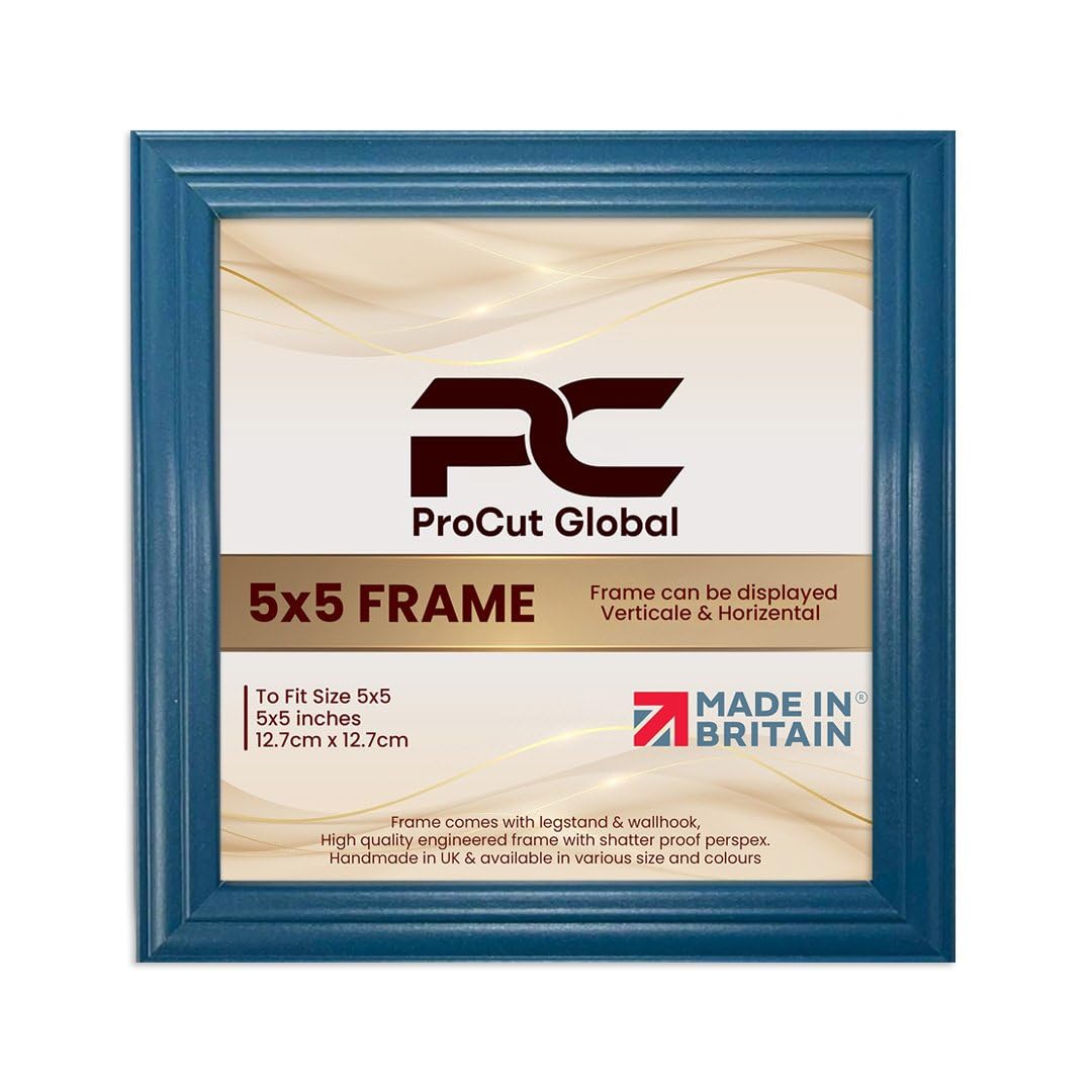 Procut Global Classic Navy Blue Picture Frames For Photos - 5x5"
