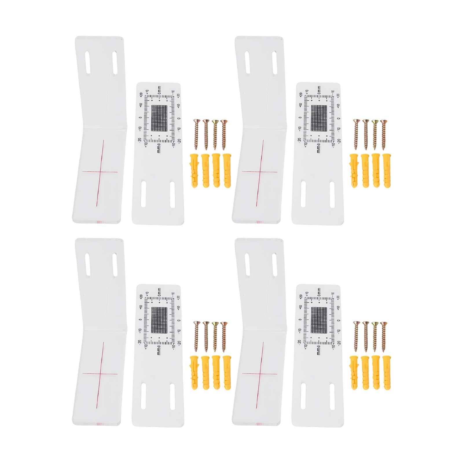 Xagmodshn 4 Packs 2 / 4Pcs Width Monitor, Accurate Acrylic Standard Tell Tale Gauge Monitor For Corner Record Gauge
