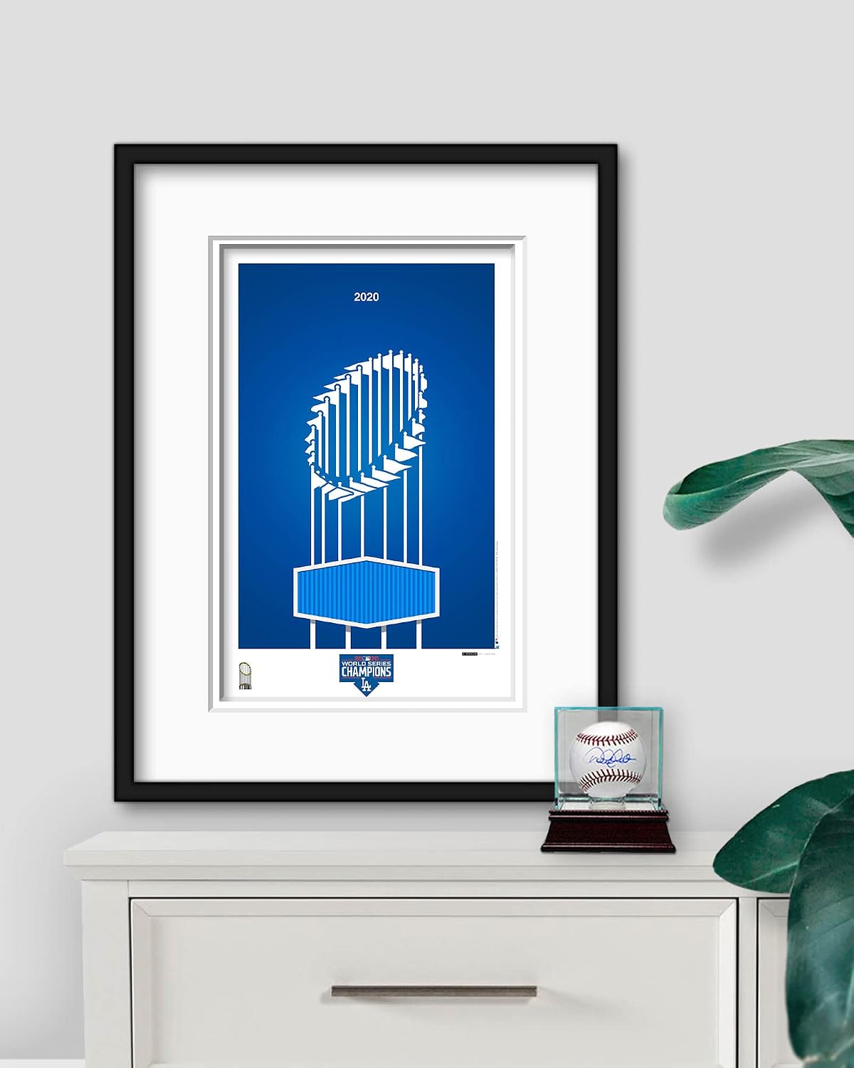 Los Angeles Dodgers - Minimalist World Series Champions 2020 Art Poster Print by S. Preston - Living Room Home Wall Decor, 11" x 17" Unframed Artwork