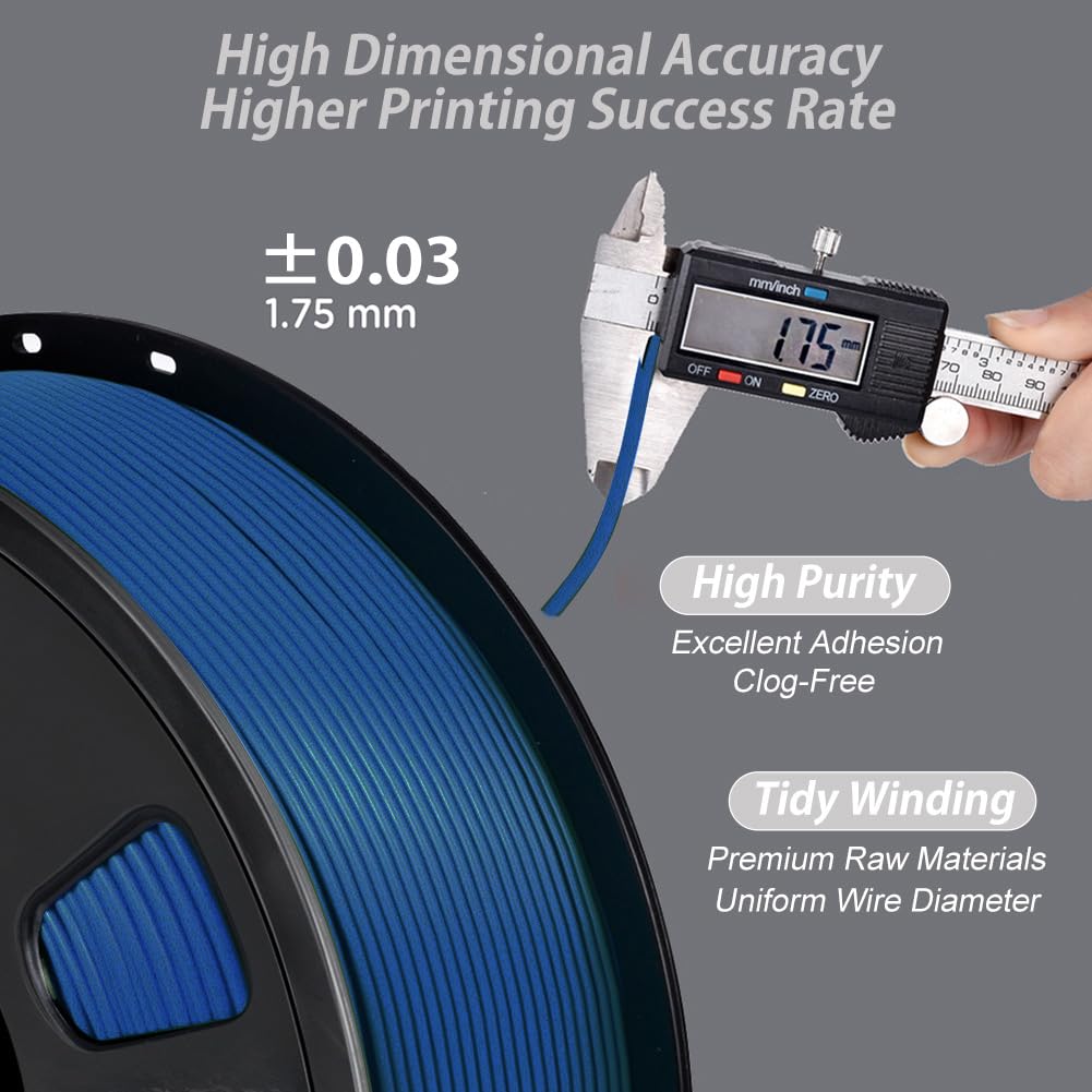 Accesorios Para Impresoras 3D|Filamento Para Impresora 3D De Fibra De Carbono PETG|Filamento Para Impresión 3D 1,75mm(+/-0,03mm)|Suministros De Impresión 3D,Gris,1 Kg (2,2 Libras)/carrete
