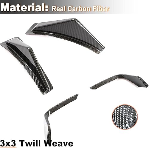 Miniatura 3 de MCARCAR KIT 6 aletas de parachoques trasero de fibra de carbono real para Lamborghini Huracan Performante Coupe 2 puertas 2017-2019 CF parachoques