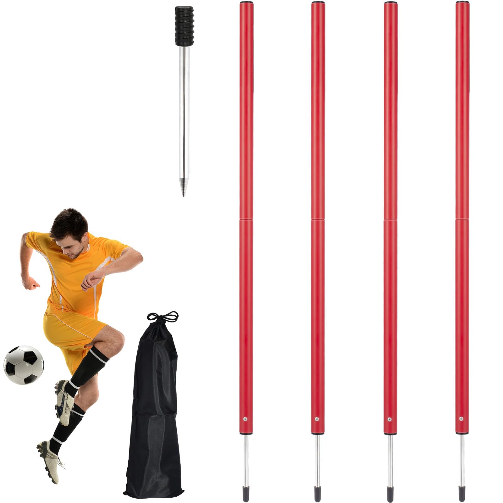 Amazon.co.jp: Frebuta 敏捷性トレーニングポール、4個 39~75インチ