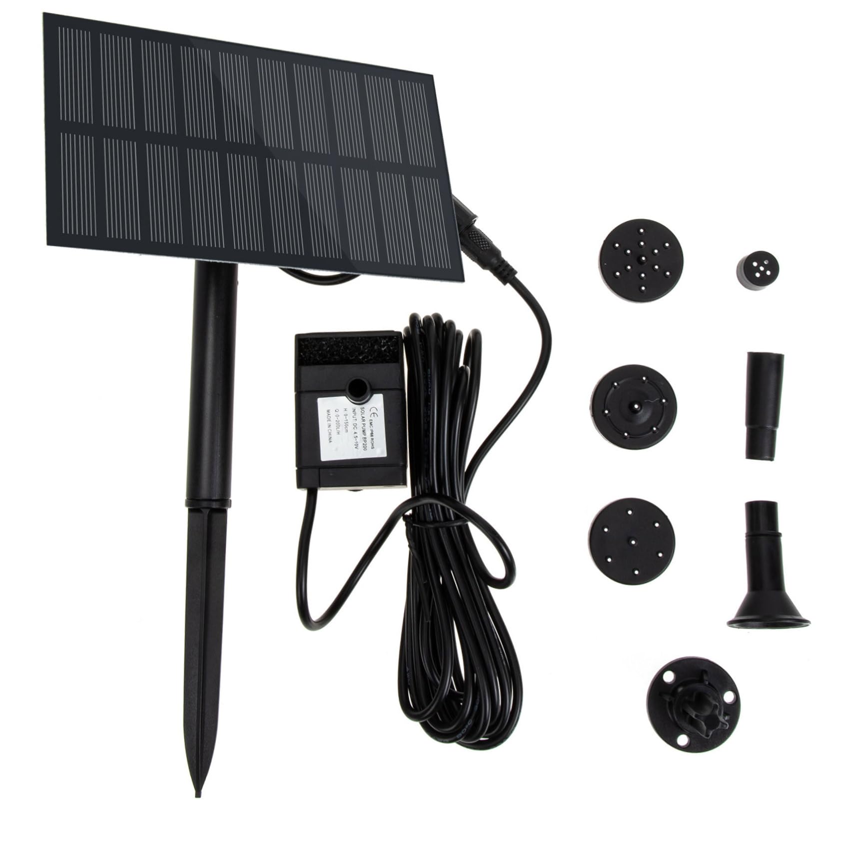 Pompe solaire fontaine silencieuse Lurrose pour l'eau stagnante des bassins