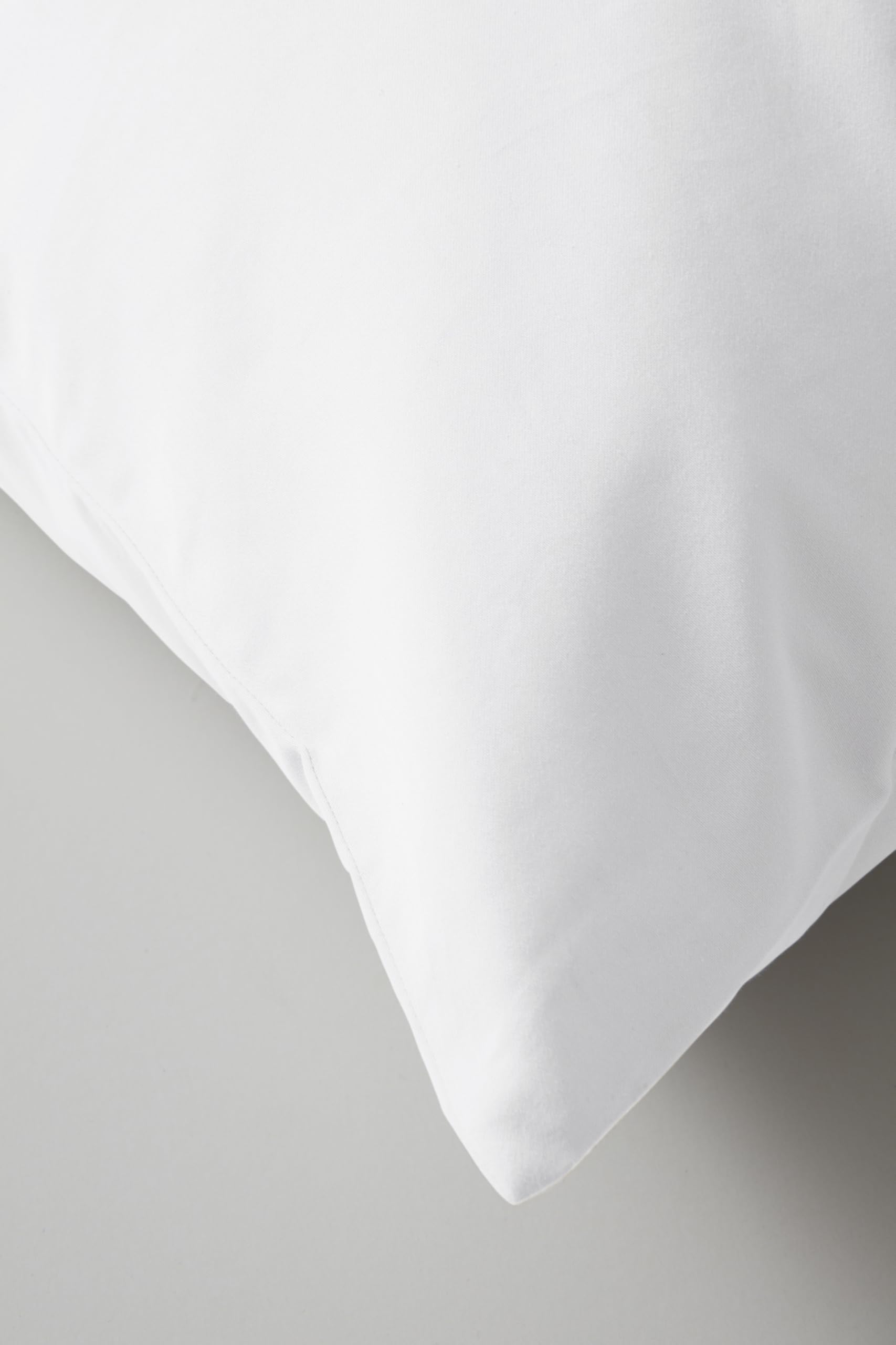 Jotex Zack Satin Pillowcase Exclusive Satin Made of Organic Cotton GOTS Certified Cushion Cover, White, 80 x 80 cm - Image 4