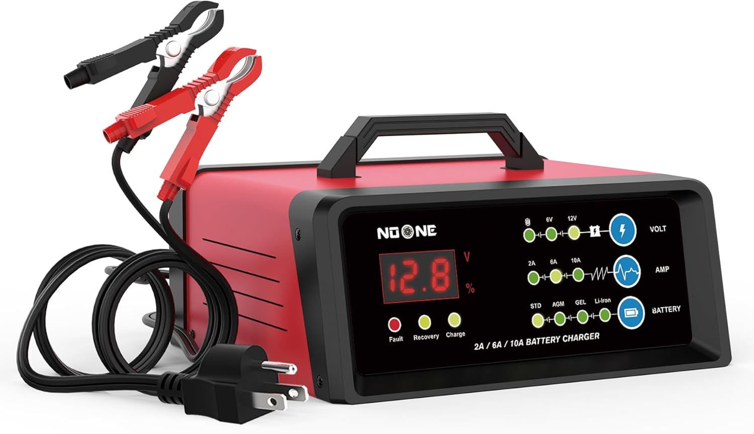 NOONE 2/6/10A Car Battery Charger, 6V and 12V Smart Malaysia Ubuy