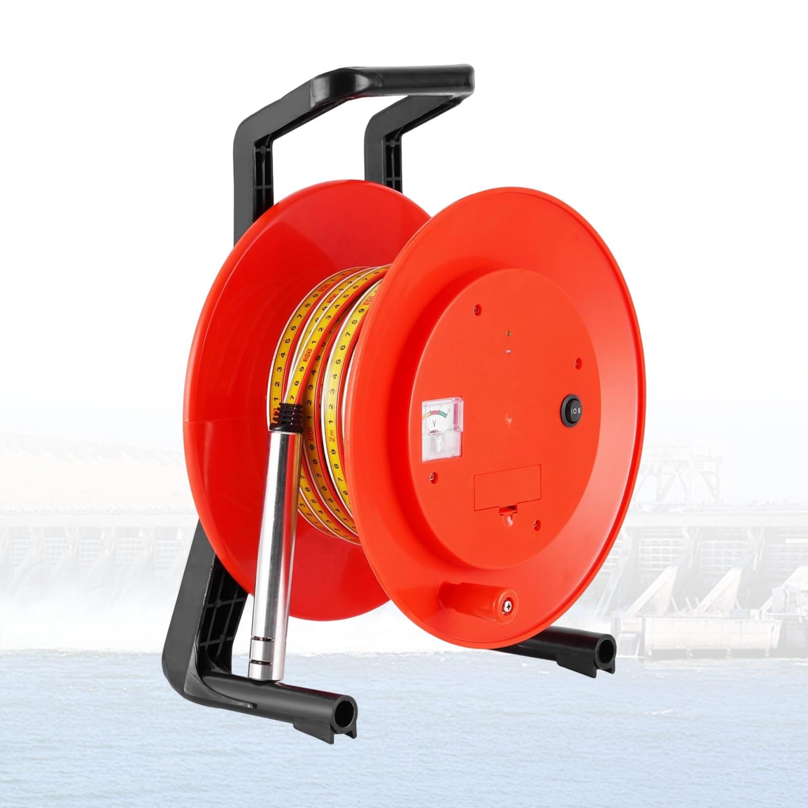 Wasserstandsanzeige, Grundwasser-Messwerkzeug mit Spulentyp-Design, feste Sonde, Anzeige für Bohrlochtiefenerkennung und industrielle Überwachung, 10 m - 300 m