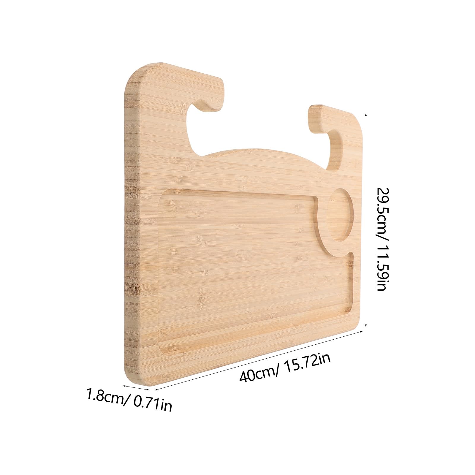 STOBAZA Holz Auto Lenkradablage 40x29,5cm Multifunktionaler Getränkehalter und Computerständer für Auto Büro Zuhause