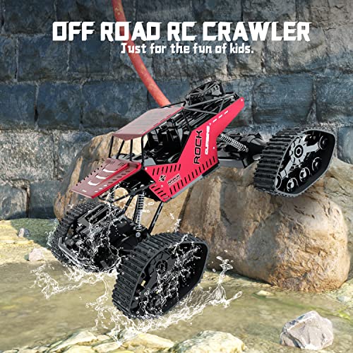 Mdiycd Rc Monster 2 In 1 Rc Cars Remote Control Car, 1:14 Scale 25Km/H High Speed 4Wd Off Road Rc Trucks For Adults Boys & Kids, 2.4Ghz All Terrain Toy Cars With 2 Rechargeable Batteries (Red) #TOP2