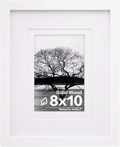 Vista 218 de Egofine Portarretratos de 9 x 12 pulgadas hecho de madera maciza con plexiglás, fotos de 5 x 7/6 x 8 con paspartú o de 9 x 12 pulgadas sin paspartú