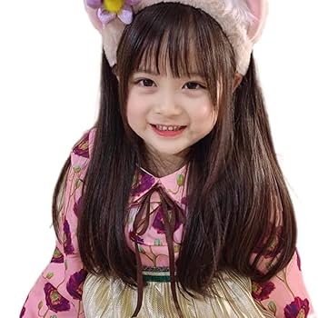 Amazon.co.jp: KIDSウイッグ キッズ向け カツラ セミロング