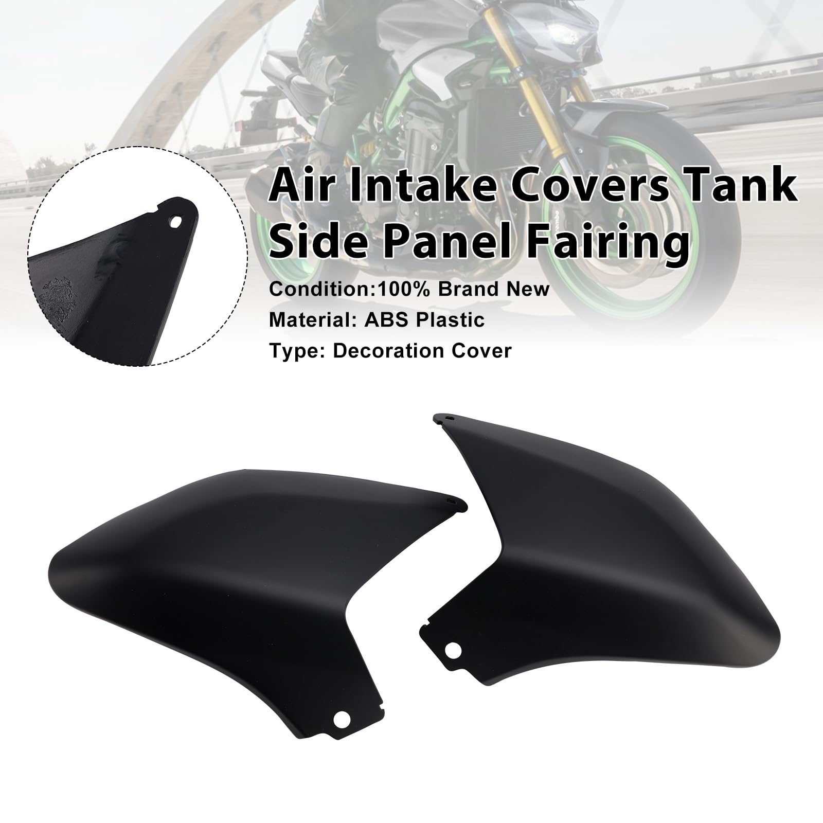 MAD HORNETS Passend für Kawasaki Z900 2025-2026 Air Intake Covers Tank Side Panel Fairing – High-Performance Protection for Your Bike – Matte Black
