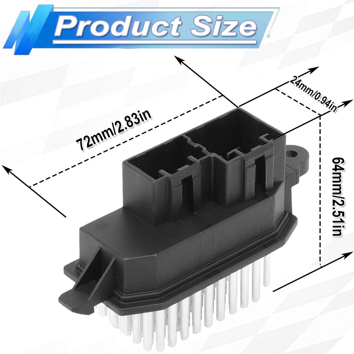 ZAMDOE 277A1-4BU0A Resistenza Ventola riscaldatore Resistenza soffiante per Qashqai Nissan J11 2014-2020 per Rogue XTRAIL S SL per Ford B-Max Ecosport AV1119E624AA con Nastro Isolante con Nastro