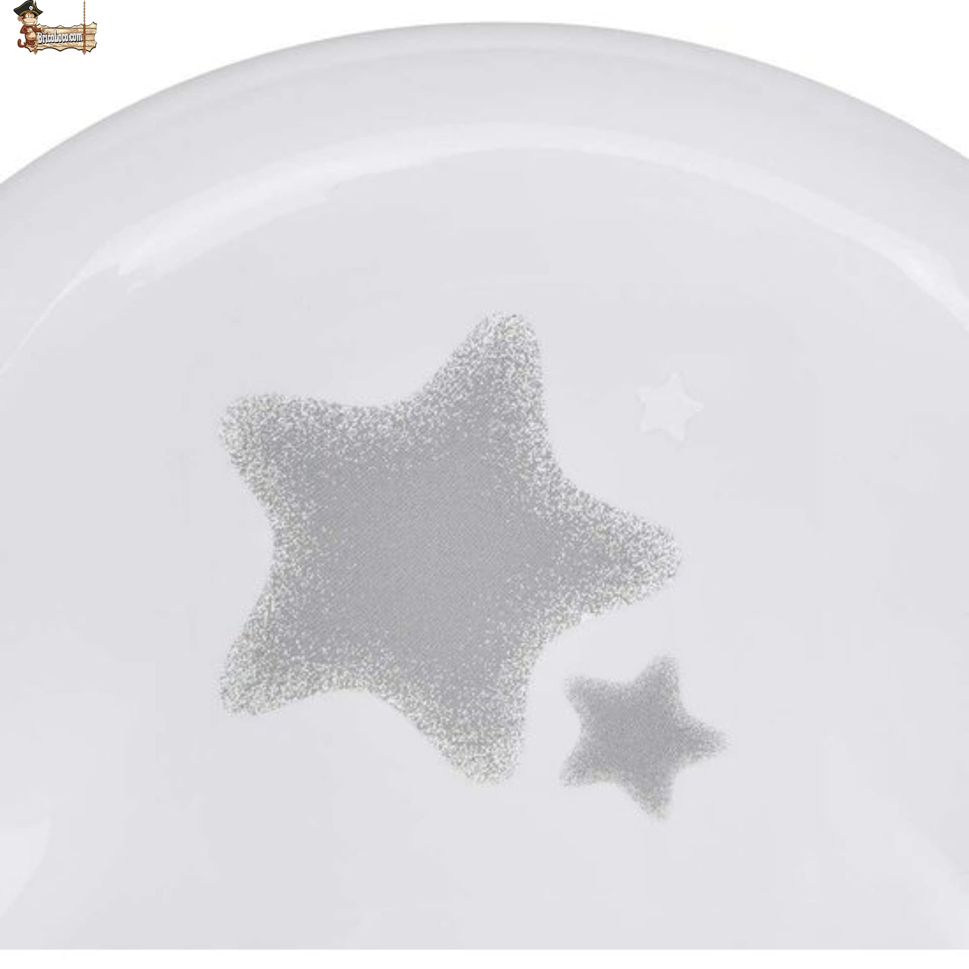 BricoLoco. Reductor original inodoro WC infantil, para niños y bebes de 18 a 4 años. En color blanco y con el dibujo de una estrella. ES ANTIDESLIZANTE. (2 uds)