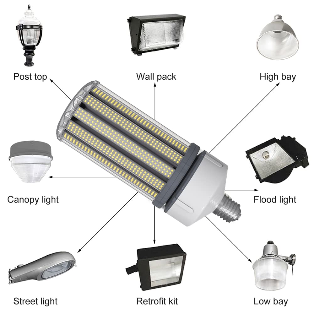 Lampadina LED A Mais Equivalente A 600 W, Attacco Mogul E39/E40, Luce Diurna 5000 K, 150 W E 19500 Lm, Lampadine LED per Grandi Superfici, per Interni Ed Esterni, Garage,（E39）