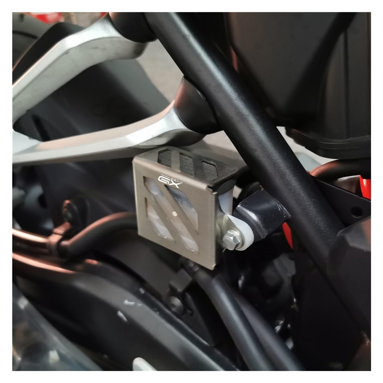 PER GSX-S1000GX 2020-2024 Accessori Moto CNC In Alluminio Freno Posteriore Serbatoio Fluido Copertura Tappo Olio Guardia Di Protezione Protezione Serbatoio Liquido Freni