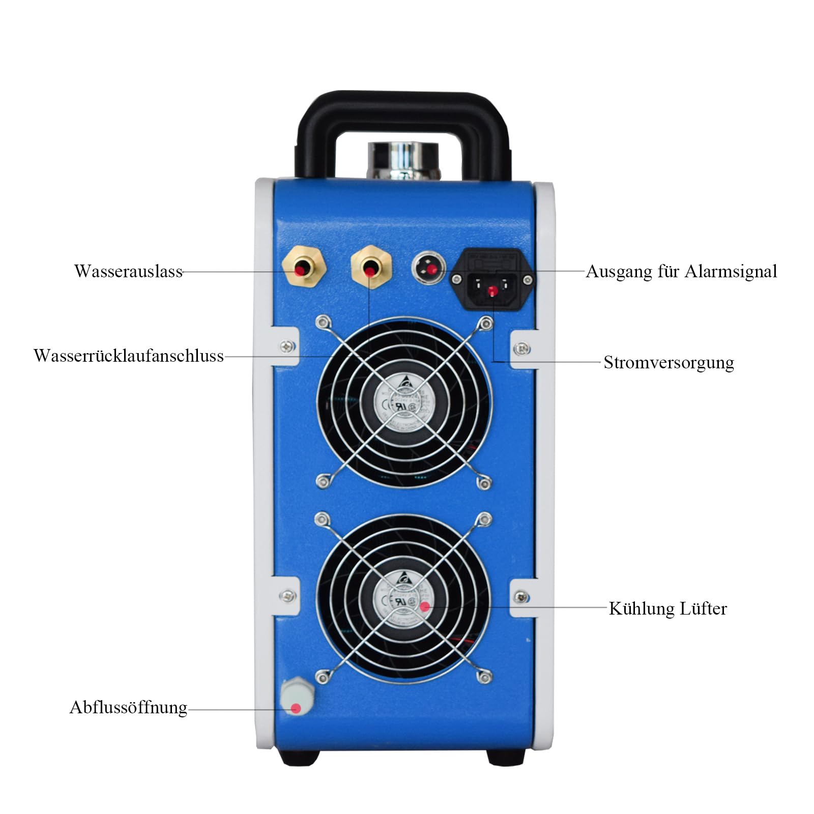 Industrial Chiller Enfriador de Agua Refrigerado Industrial, 220V KH-6000 para Tubo Láser CO2 de 50W/130W, Enfriador de Tubo Láser de Vidrio
