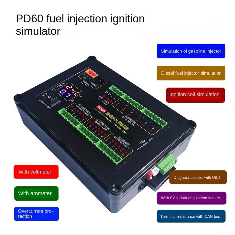 Simulador del ECU, simulador de ignición de la inyección de combustible AM-PD60, equipo de prueba de la plataforma del mantenimiento para la electrónica automotriz