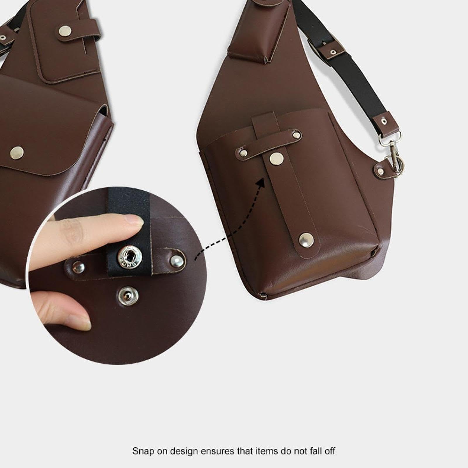 Medieval Leder Fanny Pack Gürteltasche für Männer, Outdoor Holster Pouch Taschen Handytasche Unterarm Umhängetasche Crossbody Geldgürtel Nordic Retro für Reisen Camping Wandern, Style b