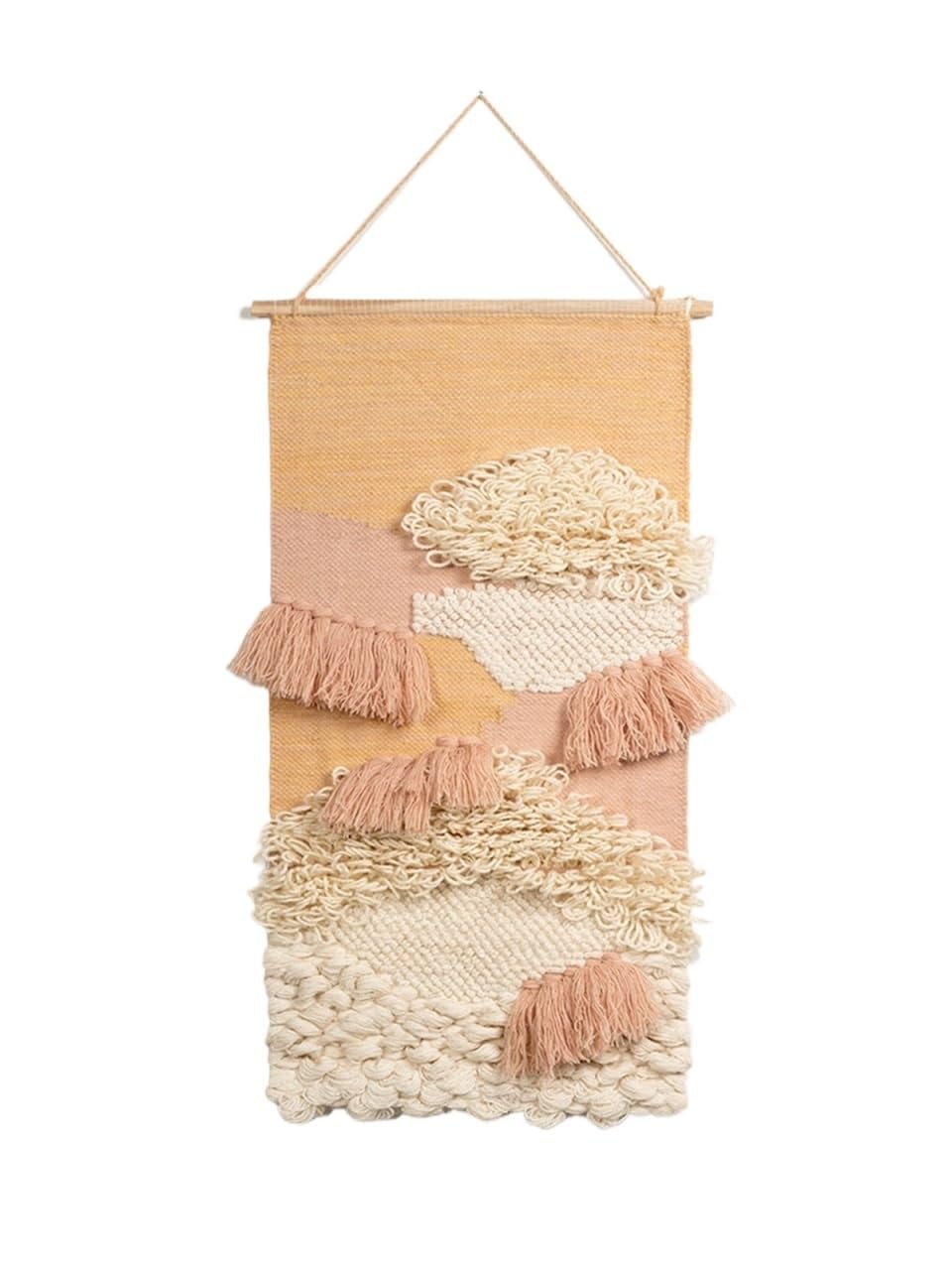 BDFJEDS Tapestry Wall Hanging Macrame Wool Wall Hanging, Handmade Woven Tapestry For Living Room(48x87CM)