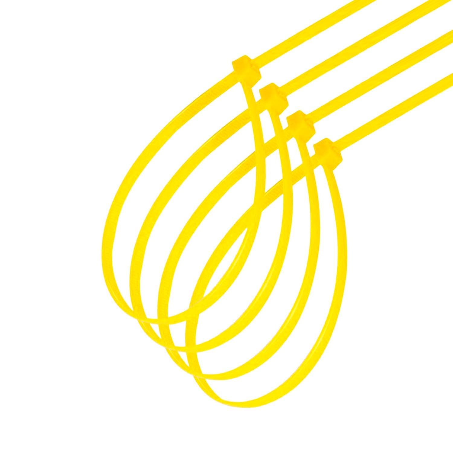 Patapalooza Yellow 30Pcs Nylon Cable Ties 4.8Mm X 350Mm High Strength Flexible Cable Ties Designed For: Tying Cables And Securing Elements.