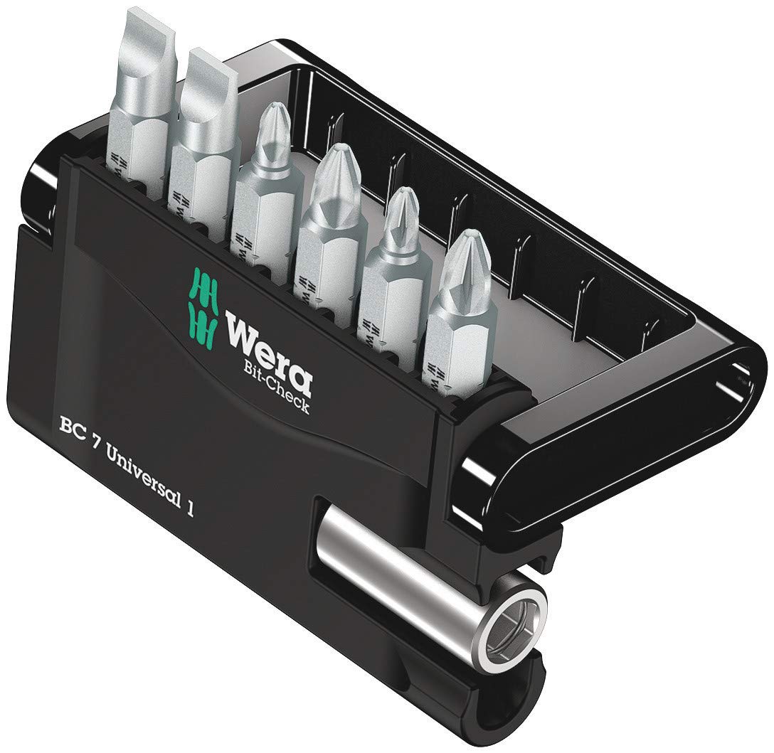 Wera Bit-Sortiment, Bit-Check 7 Universal 1, 7-teilig, 05056295001
