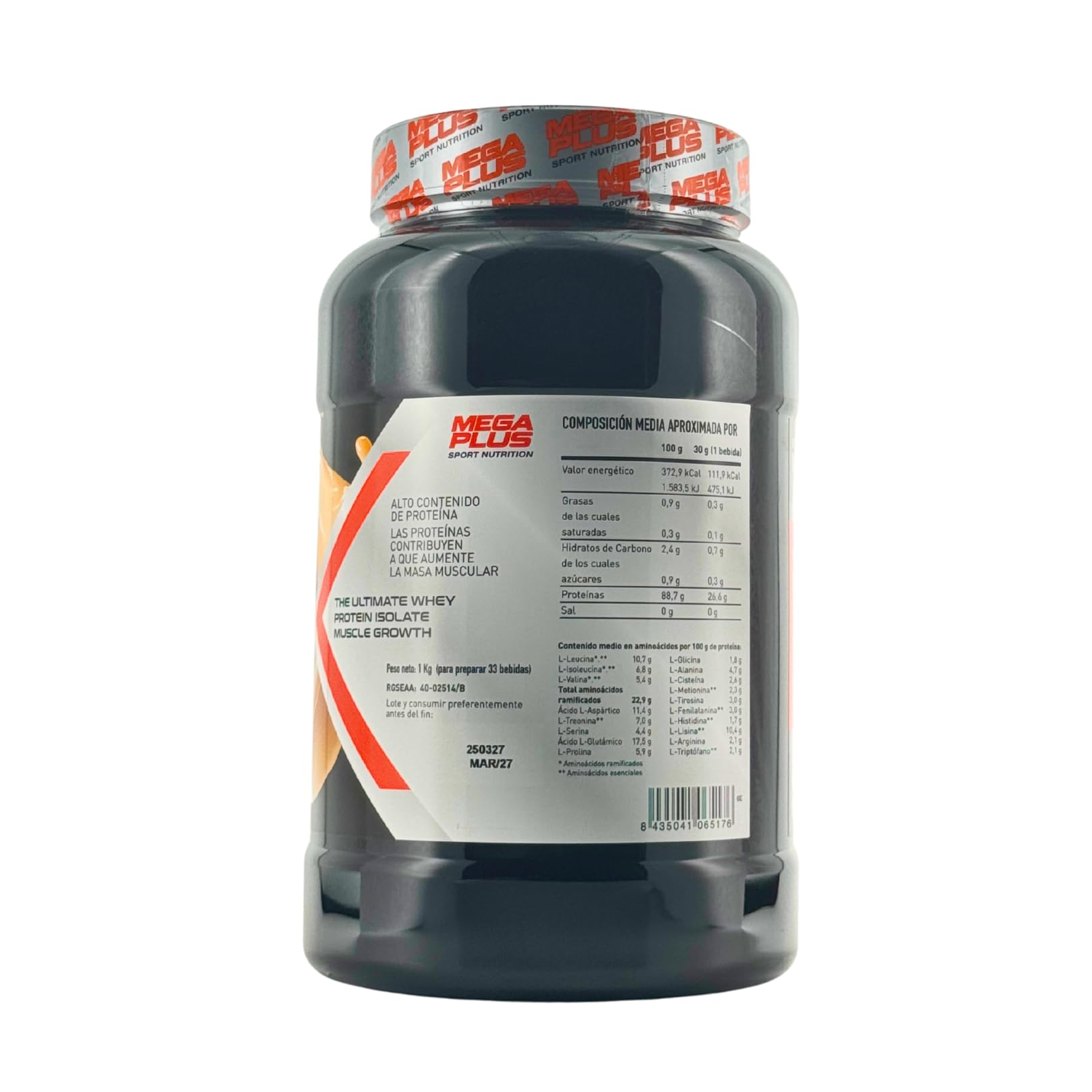 Proteína Isolat Competition - Mega Plus - Promiko - Proteína Aislada De Suero Profesional Para Masa Muscular Y Recuperación Rápida - Proteina Isolate Y Leche En Polvo - Vainilla 1kg