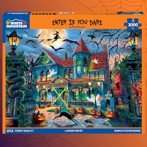 Rompecabezas White Mountain de 1000 piezas, Enter If You Dare, piezas grandes, ideal para adultos y familia, 24''x30'' miniatura 2