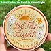 Be The Light Embroidered Patch Christian Faith Badge with Matthew 5:14 Inspirational Bible Verse Hook and Loop Backing for Backpacks, Hats, Bags, Dog Harness, Vests, Patch Wall